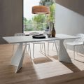 Dining Table in Fenix and Painted Metal Made in Italy - Dotto