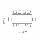Dining Table in Grey Fenix and Lacquered Steel Made in Italy - Settimmio Viadurini