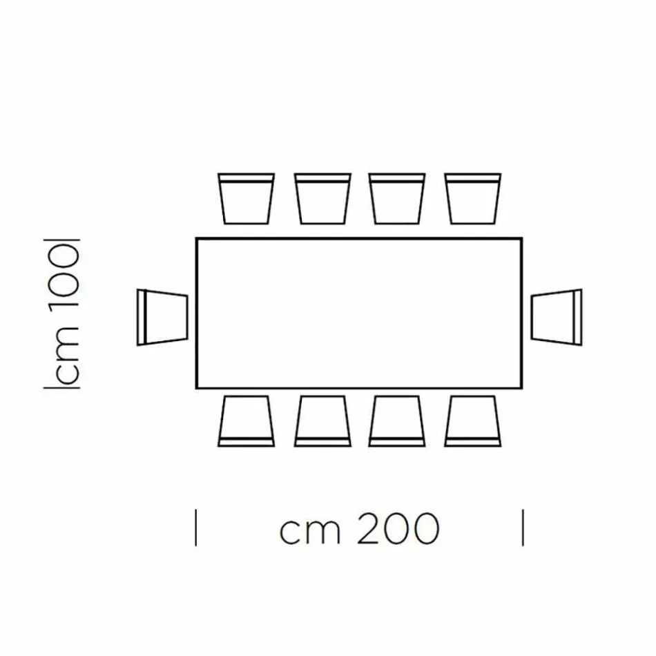 Dining Table in Grey Fenix and Lacquered Steel Made in Italy - Settimmio Viadurini