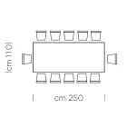 Dining Table in Grey Fenix and Lacquered Steel Made in Italy - Settimmio Viadurini