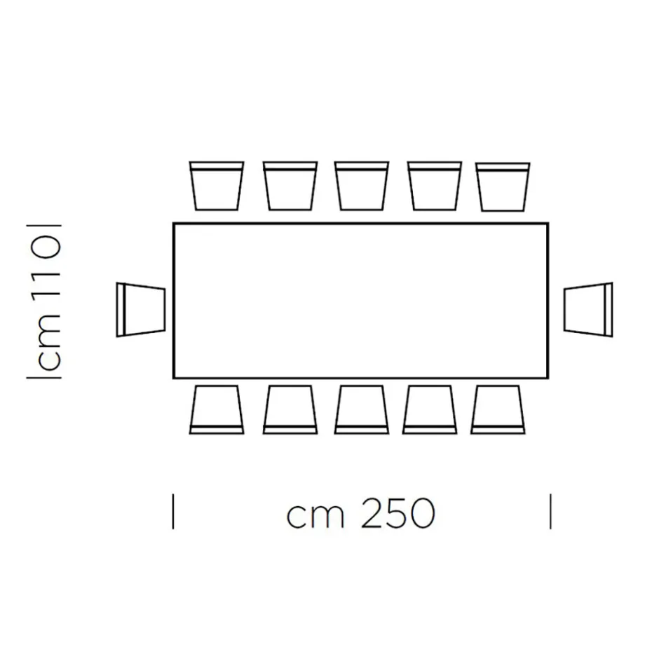 Dining Table in Grey Fenix and Lacquered Steel Made in Italy - Settimmio Viadurini