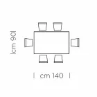 Dining Table in Grey Fenix and Lacquered Steel Made in Italy - Settimmio Viadurini