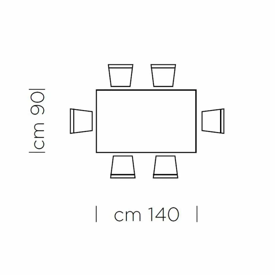 Dining Table in Grey Fenix and Lacquered Steel Made in Italy - Settimmio Viadurini