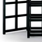 Black Painted Ash Dining Table Made in Italy - Sabatino Viadurini