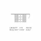 Black Painted Ash Dining Table Made in Italy - Sabatino Viadurini