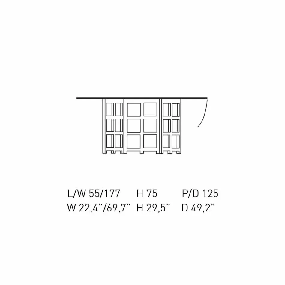 Black Painted Ash Dining Table Made in Italy - Sabatino Viadurini