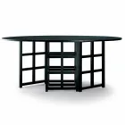 Black Painted Ash Dining Table Made in Italy - Sabatino Viadurini