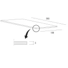 Hpl Dining Table with Metal Base Made in Italy, Precious - Carlino Viadurini