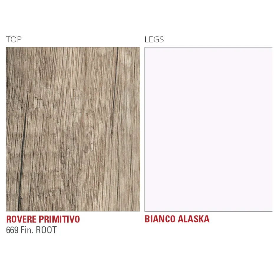 Hpl Dining Table with Metal Base Made in Italy, Precious - Carlino Viadurini