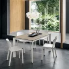 Dining Table in Laminam with Aluminium Structure Made in Italy - Bavaria Viadurini