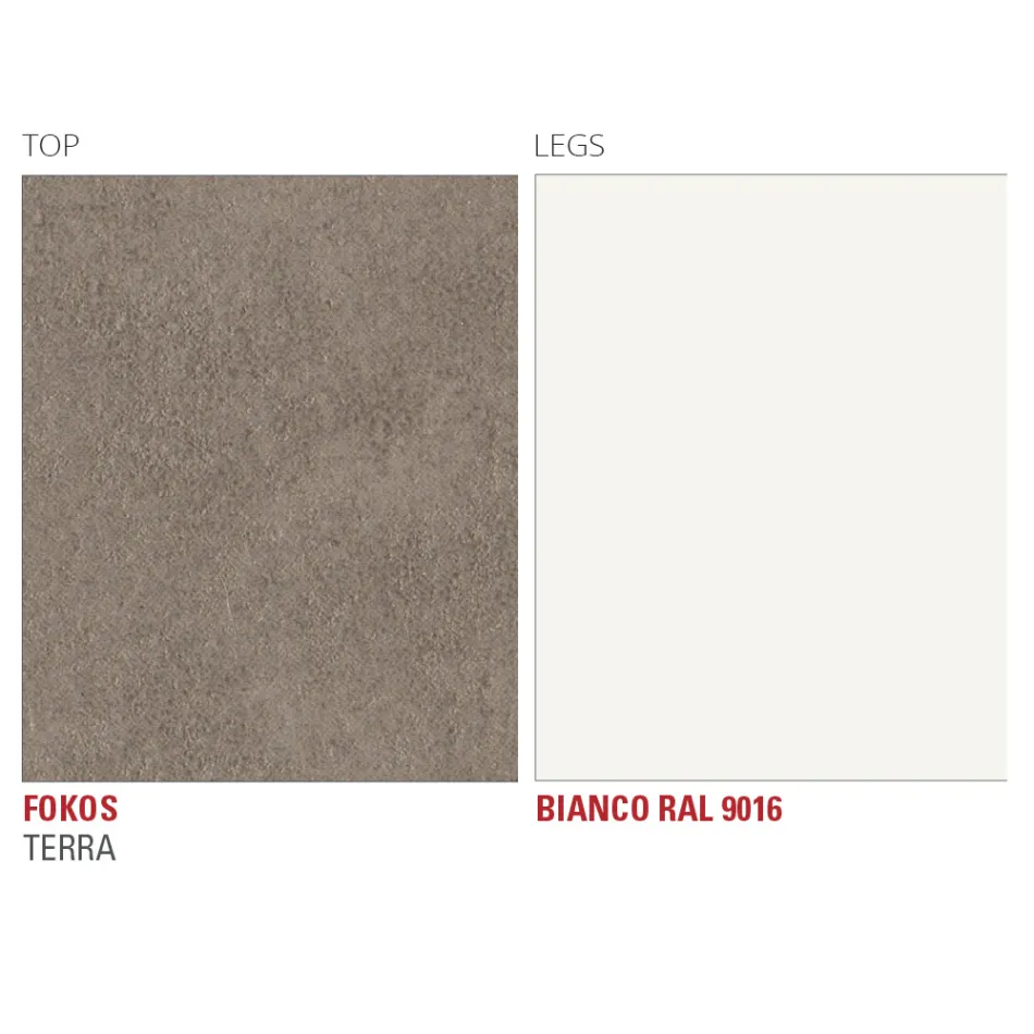 Dining Table in Laminam with Aluminium Structure Made in Italy - Bavaria Viadurini