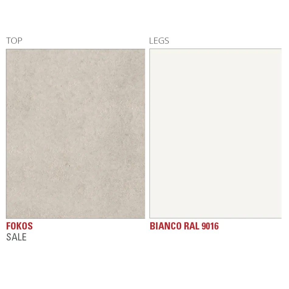 Dining Table in Laminam with Aluminium Structure Made in Italy - Bavaria Viadurini