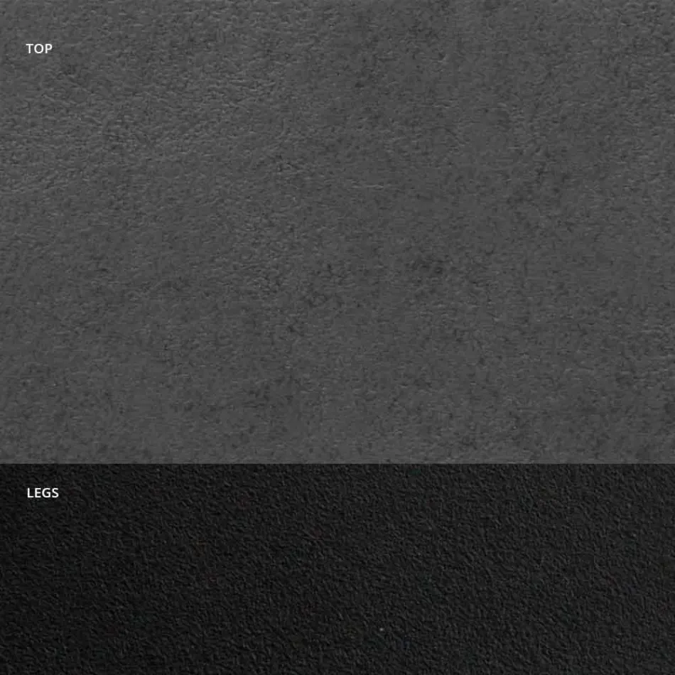 Dining Table in HPL Laminate and High Quality Made in Italy Steel - Dalmatian Viadurini