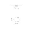 Dining Table in HPL Laminate and High Quality Made in Italy Steel - Dalmatian Viadurini