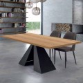 Dining Table in HPL Laminate and Steel Made in Italy High Quality - Dalmata