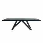 Dining Table in HPL Laminate and Fine Made in Italy Steel - Settimmio Viadurini