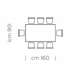 Dining Table in HPL Laminate and Fine Made in Italy Steel - Settimmio Viadurini