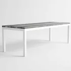 Modern Design Outdoor Wood and Aluminium Dining Table - Ganges Viadurini