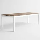 Modern Design Outdoor Wood and Aluminium Dining Table - Ganges Viadurini