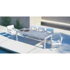 Modern Design Outdoor Wood and Aluminium Dining Table - Ganges Viadurini