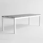 Modern Design Outdoor Wood and Aluminium Dining Table - Ganges Viadurini