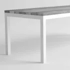 Modern Design Outdoor Wood and Aluminium Dining Table - Ganges Viadurini