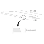 Dining Table in Wood and Aluminium Made in Italy, Precious - Lingotto Viadurini