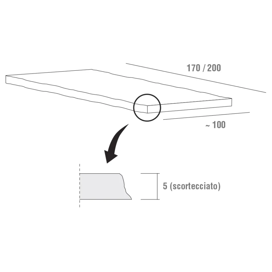 Dining Table in Wood and Aluminium Made in Italy, Precious - Lingotto Viadurini