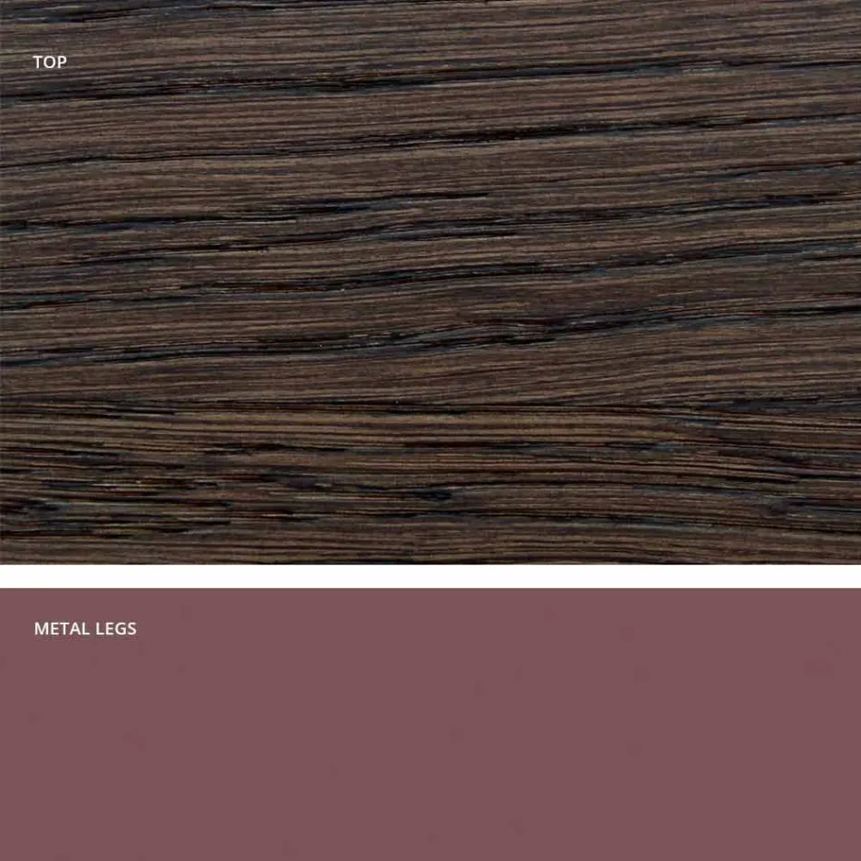 Dining table in modern solid wood made in Italy, Mitia Viadurini