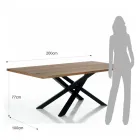 Dining Table in Solid Birch Wood - African Viadurini