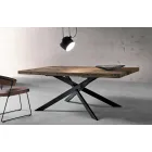 Modern solid wood dining table made in Italy Oncino Viadurini