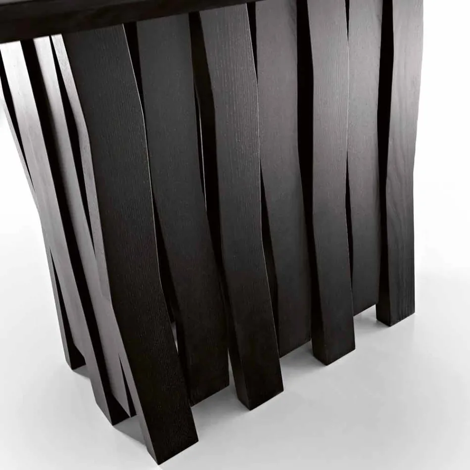 Mdf design wooden dining table made in Italy, Egisto Viadurini