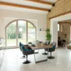 Dining Table in Recycled Tropical Wood and Metal Legs - Slide Viadurini