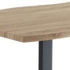 Dining Table in Mdf with Legs in Black Painted Steel - Cheetah Viadurini
