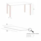 Dining Table in Melamine and Painted Metal Made in Italy - Remigio Viadurini