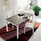 Dining Table in Melamine and Painted Metal Made in Italy - Remigio Viadurini