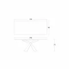 Metal Dining Table and Ceramic Top Made in Italy Design - Anaconda Viadurini