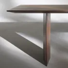 Dining Table in Plywood Veneered in Heat-Treated Ash - Aquarium Viadurini