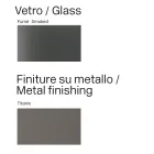 Modern Glass and Metal Dining Table Made in Italy - Duna Viadurini