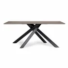 Modern Dining Table with Ceramic and Glass Top Homemotion - Ringo Viadurini