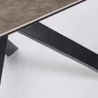Modern Dining Table with Ceramic and Glass Top Homemotion - Ringo Viadurini