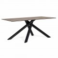 Modern Dining Table with Ceramic and Glass Top Homemotion - Ringo