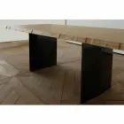 Modern oak dining table made in Italy 200x100cm Paul Viadurini
