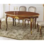 Extendable Oval Dining Table 270 cm in Wood Made in Italy - Baroque Viadurini