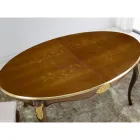 Extendable Oval Dining Table 270 cm in Wood Made in Italy - Baroque Viadurini
