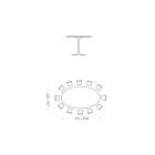 Oval Dining Table with Luxury Made in Italy Fenix Top - Dollars Viadurini