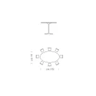 Oval Dining Table in Laminate and Aluminium Made in Italy, Precious - Dollars Viadurini