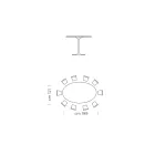 Oval Dining Table in Laminate and Aluminium Made in Italy, Precious - Dollars Viadurini