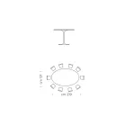 Oval Dining Table in Laminate and Aluminium Made in Italy, Precious - Dollars Viadurini