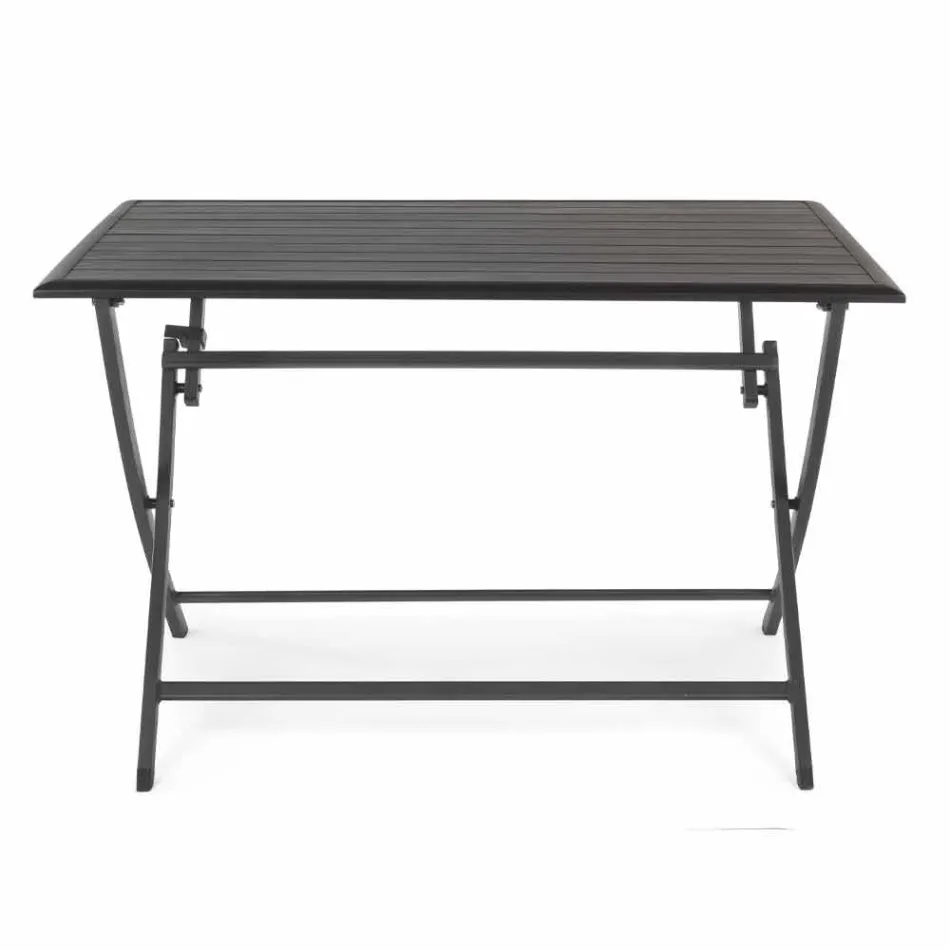 Outdoor Dining Table in Aluminium with Folding Structure - Hunt Viadurini